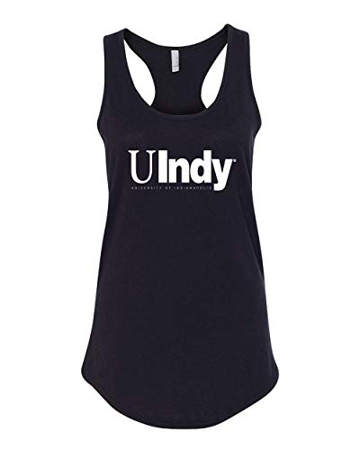 University of Indianapolis UIndy White Text Tank Top - Black
