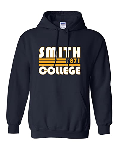 Retro Smith College Hooded Sweatshirt - Navy