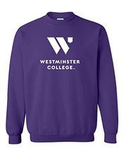 Load image into Gallery viewer, Westminster College 1 Color Crewneck Sweatshirt - Purple
