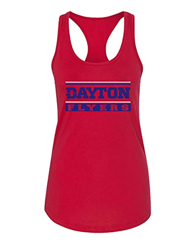 University of Dayton Flyers Text Two Color Tank Top - Red