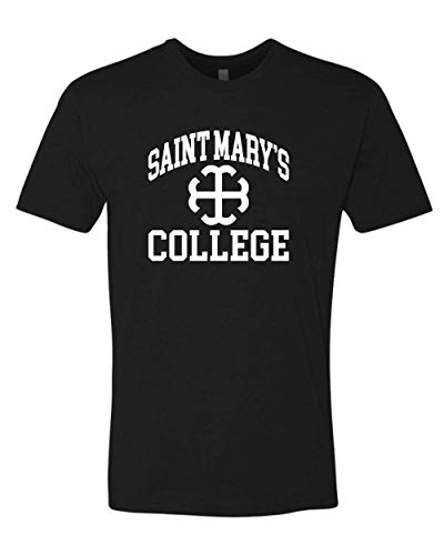 Saint Mary's College White Logo T-Shirt - Black