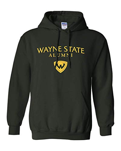 Wayne State University Alumni Hooded Sweatshirt WSU Logo Apparel Mens/Womens Hoodie - Forest Green