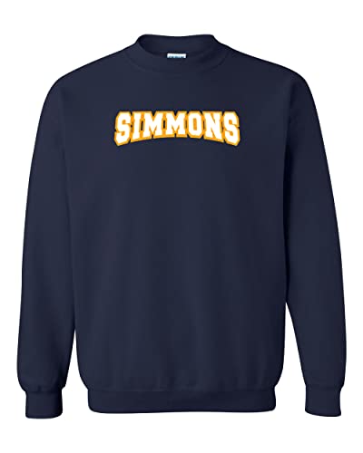 Simmons University Block Letters Crewneck Sweatshirt - Navy