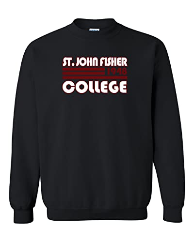 Vintage Saint John Fisher College Crewneck Sweatshirt - Black