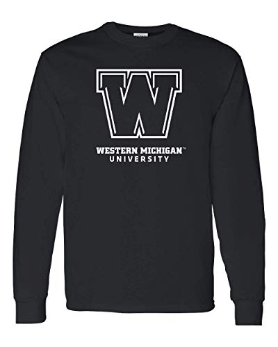 W Western Michigan University One Color Long Sleeve - Black