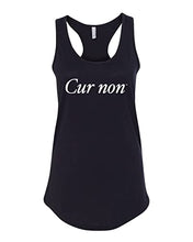 Load image into Gallery viewer, Lafayette College Cur Non Ladies Racer Tank Top - Black
