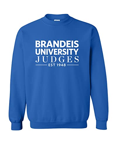 Vintage Brandeis University Crewneck Sweatshirt - Royal