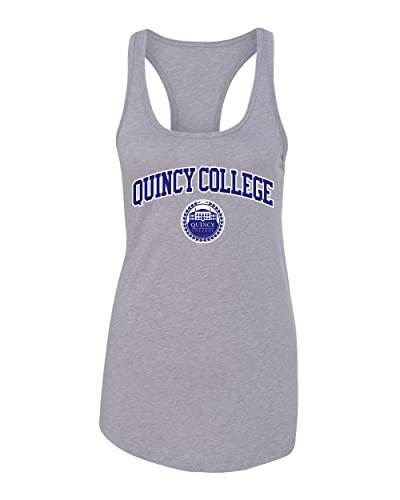 Quincy College Official Logo Ladies Tank Top - Heather Grey