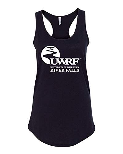 University of Wisconsin River Falls Full Logo One Color Tank Top - Black