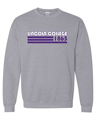 Lincoln College Retro Crewneck Sweatshirt - Sport Grey