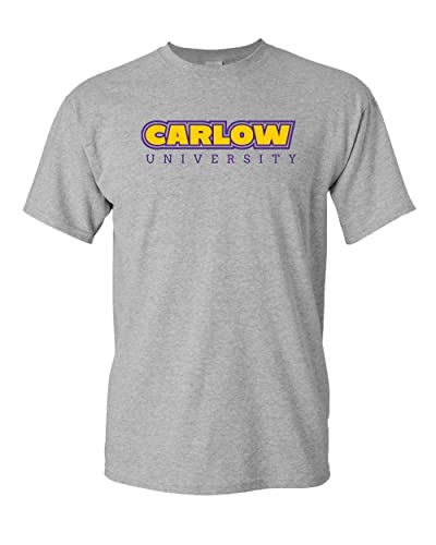 Carlow University Block Letters T-Shirt - Sport Grey