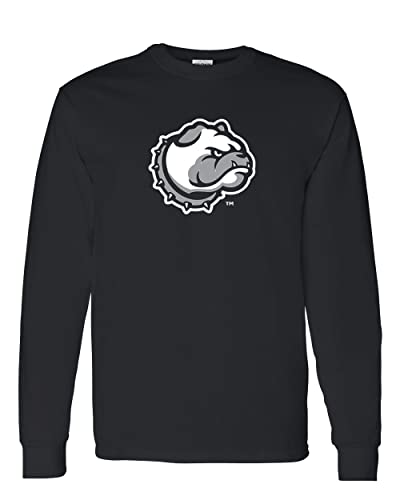 Drake University Bulldog Head Long Sleeve Shirt - Black