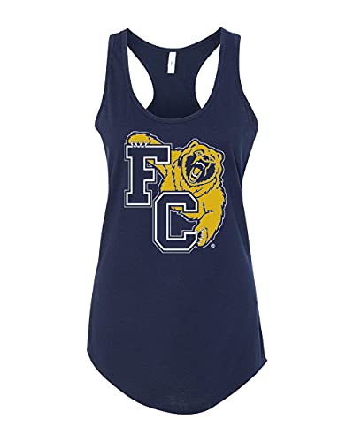 Franklin College FC Two Color Ladies Tank Top - Midnight Navy