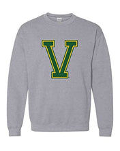 Load image into Gallery viewer, University of Vermont Catamounts V Crewneck Sweatshirt - Sport Grey
