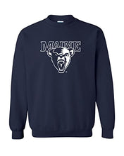 Load image into Gallery viewer, University of Maine 1 Color Mascot Crewneck Sweatshirt - Navy
