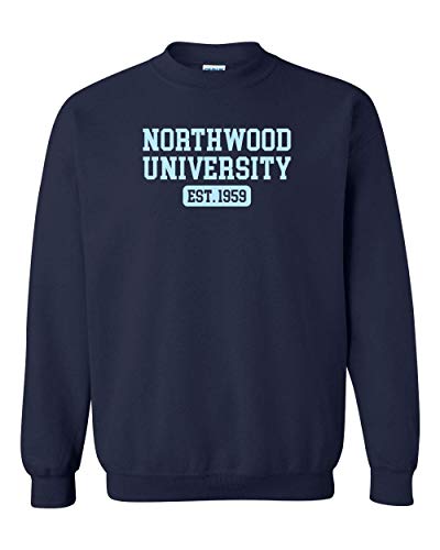 Northwood University EST One Color Crewneck Sweatshirt - Navy