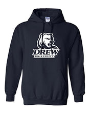 Load image into Gallery viewer, Drew University Stacked Logo Hooded Sweatshirt - Navy
