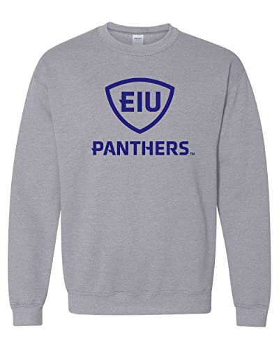Eastern Illinois Shield Crewneck Sweatshirt - Sport Grey