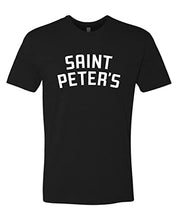 Load image into Gallery viewer, Saint Peter&#39;s University Text Exclusive Soft Shirt - Black
