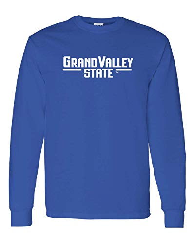 Grand Valley State Text One Color Long Sleeve - Royal