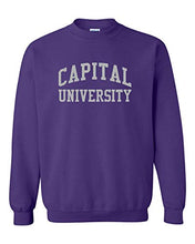 Load image into Gallery viewer, Capital University Crusaders Crewneck Sweatshirt - Purple
