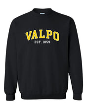 Load image into Gallery viewer, Valparaiso Valpo Est 1859 Crewneck Sweatshirt - Black
