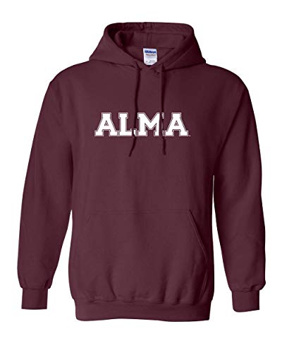 Alma Text Only Hooded Sweatshirt - Maroon