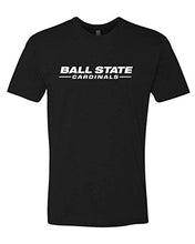 Load image into Gallery viewer, Ball State University Text Only One Color Exclusive Soft Shirt - Black
