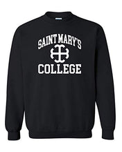 Load image into Gallery viewer, Saint Mary&#39;s College White Logo Crewneck Sweatshirt - Black

