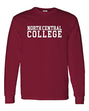 Load image into Gallery viewer, North Central College Block Long Sleeve T-Shirt - Cardinal Red
