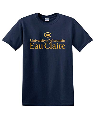 Univ of Wisconsin Eau Claire Official Logo T-Shirt - Navy