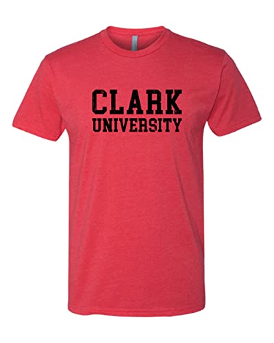 Clark University Block Letters Exclusive Soft Shirt - Red