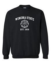 Load image into Gallery viewer, Winona State Vintage Est 1858 Crewneck Sweatshirt - Black
