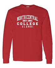 Load image into Gallery viewer, North Central College Alumni Long Sleeve T-Shirt - Cardinal Red
