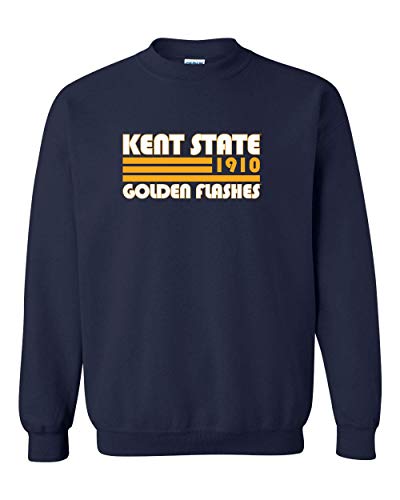 Kent State Golden Flashes Retro Crewneck Sweatshirt - Navy