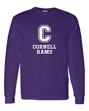 Load image into Gallery viewer, Cornell College Mascot 1 Color Long Sleeve Shirt - Purple
