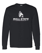 Load image into Gallery viewer, Ball State University with Logo One Color Long Sleeve - Black
