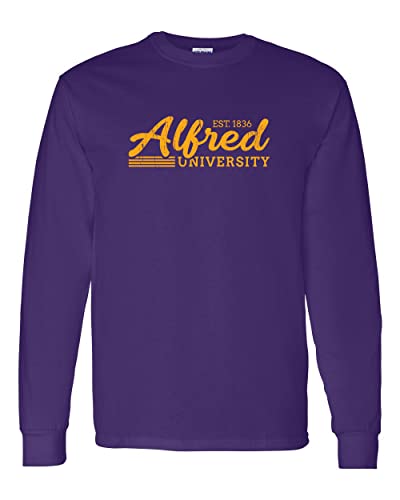 Vintage Alfred University Long Sleeve Shirt - Purple