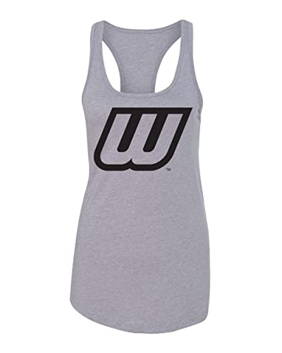 Wagner College M Ladies Tank Top - Heather Grey