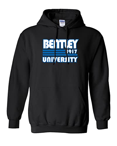Retro Bentley University Hooded Sweatshirt - Black