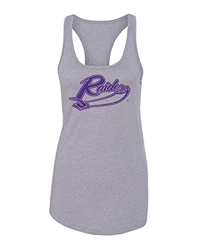 University of Mount Union Raiders Script Logo Tank Top - Heather Grey