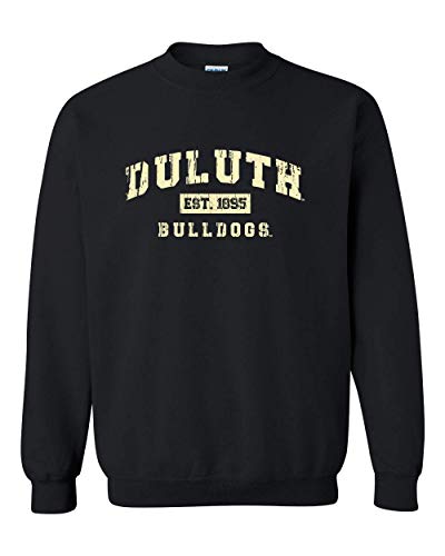 Minnesota Duluth Est 1947 Crewneck Sweatshirt - Black