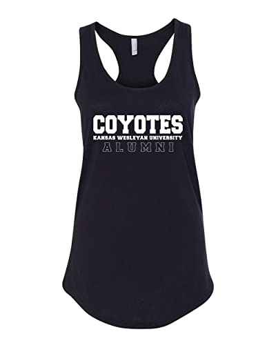 Kansas Wesleyan University Alumni Ladies Tank Top - Black