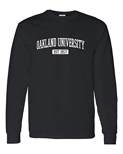 Oakland University EST One Color Long Sleeve - Black