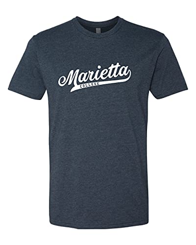 Marietta College Banner One Color Exclusive Soft Shirt - Midnight Navy