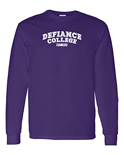 Defiance College EST 1850 One Color Long Sleeve Shirt - Purple
