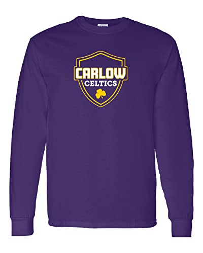 Carlow University Celtics Logo Long Sleeve Shirt - Purple