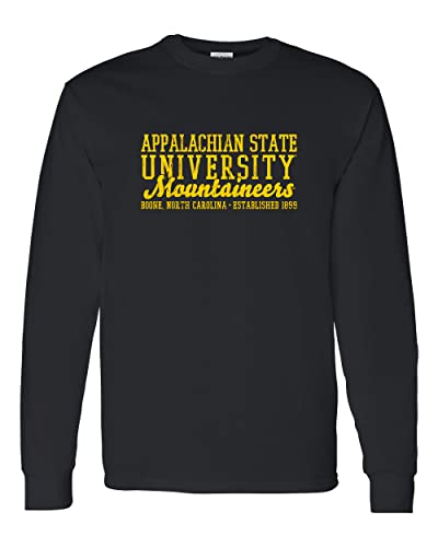 Vintage Appalachian State University Long Sleeve T-Shirt - Black