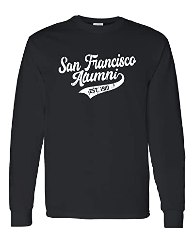 Vintage San Francisco Alumni Long Sleeve T-Shirt - Black