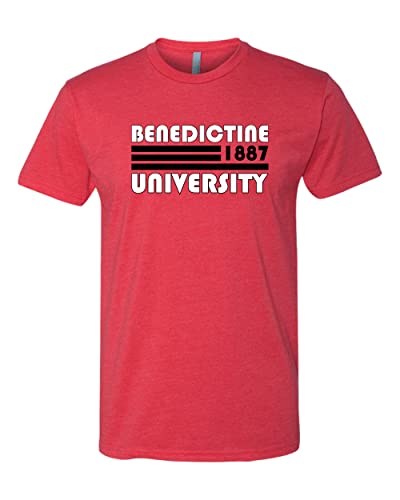 Retro Benedictine University Soft Exclusive T-Shirt - Red